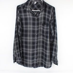 Old Navy Plaid Shirt Top